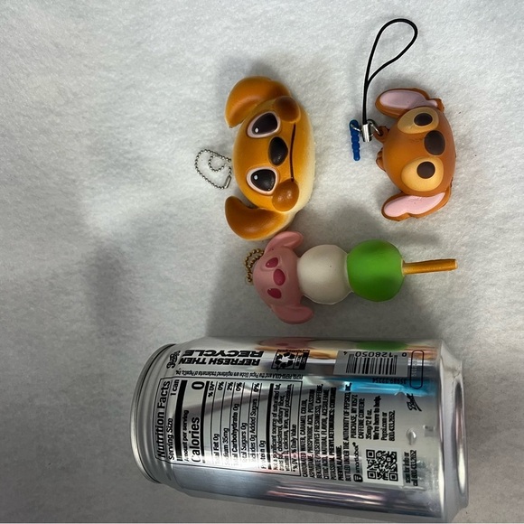 Set of 3 STITCH Squishy Marshmallow Charm Keychain Tokyo Disney Store Blue - Picture 10 of 11